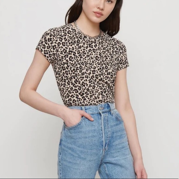 Dynamite ribbed animal print t-shirt - Picture 2 of 9